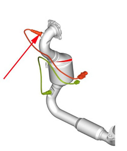 sonda lambda Ford 1.0 EcoBoost - 1886204 ® | przed katalizatorem