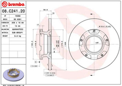 tarcze hamulcowe Transit ✩ Tourneo Custom - tył 308 mm Brembo