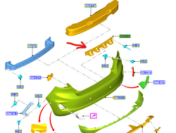 mocowanie zderzaka tylnego Ford Fiesta Mk7 #2108077 zamiennik