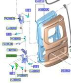 zawias dolny drzwi tylny Ford Courier 2556108 ET76-A42982-AG