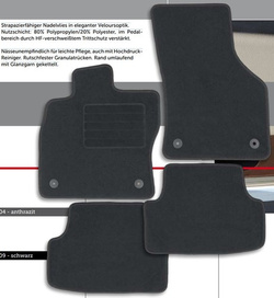  dywaniki podłogi materiałowe STD Ford Kuga III przód + tył 4 sztuki