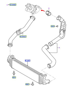 przewód intercoolera Ford 2.0 TDCi Mondeo Mk4 S-Max Galaxy #1693589