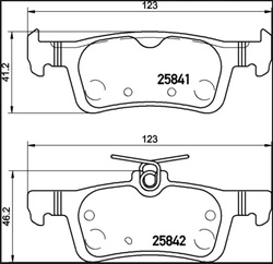klocki hamulcowe Ford Fiesta & ST 2017-> oś tylna #2123543 Brembo