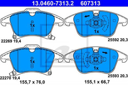 klocki hamulcowe Mondeo Mk5 ✩ S-Max ✩ Galaxy - kpl. przód - ATE
