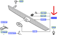 atrapa przednia +emblemat Ford Focus Mk1 OE: 1132680 98AB-8200-AL
