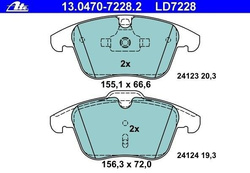 klocki hamulcowe Ceramic - kpl. przód ATE 13.0470-7228.2