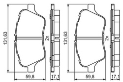 klocki hamulcowe Ford B-Max Fiesta ST Transit/Tourneo Courier Bosch