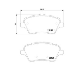 klocki hamulcowe Ford B-Max Courier mk2 Fiesta ST przód BREMBO P24151 