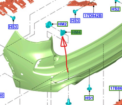 spinka zderzaka tylnego Ford Kuga Mk3 2327290 W720303S300