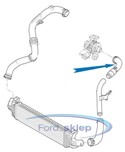 przewód wąż rura turbiny do intercoolera 1.8 TDCI Mondeo S-Max Galaxy