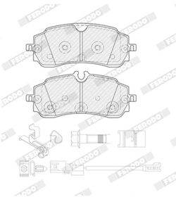 klocki hamulcowe Ford Custom MK2 TTU 08.2023-> tył #2775879 Ferodo