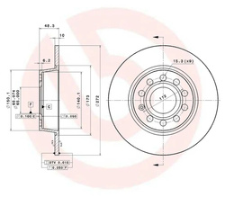 tarcze hamulcowe Ford Transit Connect MK3 15" tył Brembo 272 mm