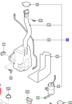 zbiornik spryskiwacza szyb z pompką Ford Transit ® 4483141