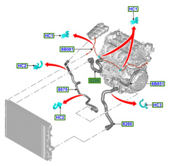 wąż chłodnicy Ford Focus ST Mk3 2.0 EcoBoost 2.0 - CV61-8286-TB