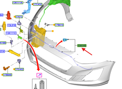 przewód spryskiwacza reflektora Ford Focus MK4 - oryginał ® 2344576