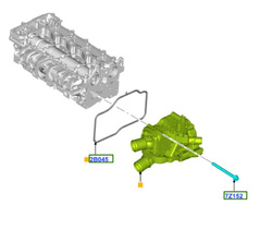 termostat z obudową Ford 2.0 TDCI DW10F ® 2264810 DS7Q8A586AB
