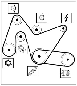 zestaw paska wielorowkowego Ford Transit 2,2 TDCI #2092289 INA