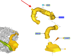 rura dolotowa powietrza Fiesta Mk7 Puma Mk2 2437780 L1B1-9C623-AC
