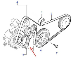 napinacz paska napędowego Mondeo Mk3 2.0 2.2 TDDI / TDCI #1201181 
