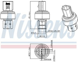 czujnik ciśnienia włącznik klimatyzacji Ford wiele modeli HG1A19D594AA