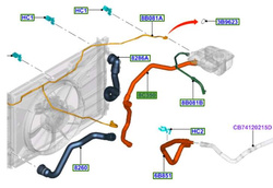 przewód ukł chłodzenia 1.6 Ecoboost C-Max Focus Mk3 Kuga OE: 1826474