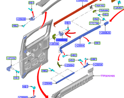 rolka drzwi bocznych przesuwnych prawa Custom Mk1 2470238 JK21-V268B40