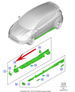 zaślepka progu przód prawa Ford Fiesta ST 2012-2019 ® 1802994