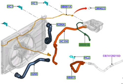 przewód ukł chłodzenia 1.6 Ecoboost C-Max Focus Mk3 Kuga OE: 5273097