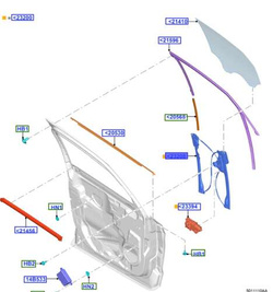 podnośnik szyby przód prawy Ford S-Max Galaxy  OE: 2345933 