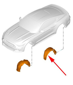nadkole plastikowe Ford Mustang - oryginał ® 5308440