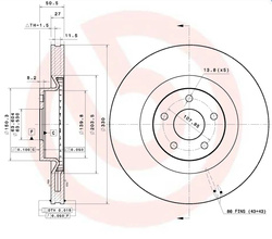 tarcze hamulcowe Ford Focus ST MK4 Kuga 2.5 MK3 przód Ø330mm Brembo