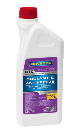 płyn do chłodnic gotowy RAVENOL OTC Protect C12+ Premix ‑40°C 1.5L