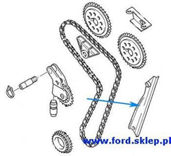 DOHC ślizg łańcucha rozrządu Ford Sierra Scorpio Transit 1022215 