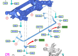tuleja stabilizatora Ford Mondeo Mk5 tył 23.5 mm  OE: 5241156