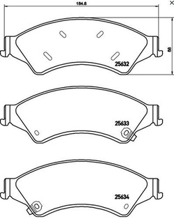 klocki hamulcowe Ford Ranger 2011- 2019- przód - Brembo