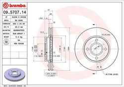 tarcze hamulcowe Brembo -. przód 260 mm