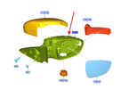 lusterko zewnętrzne prawe Ford Focus Mk4 OE: 2566267 JX7B17E714AD