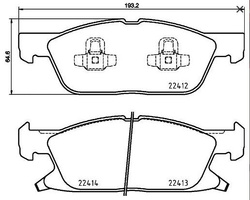 klocki hamulcowe Focus ST mk4 S-Max/Galaxy/Edge - kpl. przód - Brembo