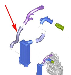 przewód intercoolera Focus Mk3 FL Connect Kuga Mk2 - 1.5 TDCI SOHC