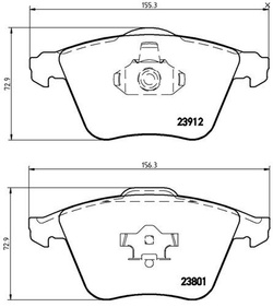 klocki hamulcowe Ford Focus Mk2 ST - przód kpl. ✩ Brembo