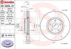 tarcze hamulcowe Ford Mondeo MK5 - przód 300 mm BREMBO