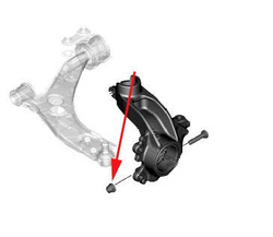 śruba + nakrętka mocowania wahacza Focus Mk1 - 1088759+1444106