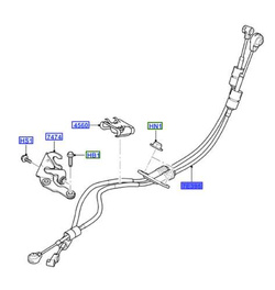 linki zmiany biegów Ford S-Max/Galaxy MTX-75 ® 1735331
