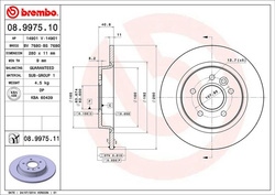 tarcze hamulcowe - tył 280mm Brembo 08.9975.11