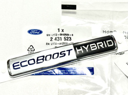 emblemat  napis: "EcoBoost HYBRID" ® 2490682 dla Ford Focus Puma Fiesta