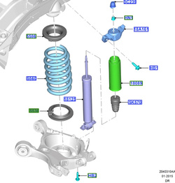 podkładka izolująca dolna Ford Edge S-Max /Galaxy 2015- TYŁ ® 5282273