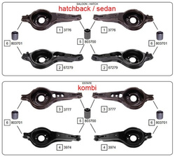 wahacz tylny pod sprężynę Ford Focus MK3 KOMBI  -SIDEM #1948762