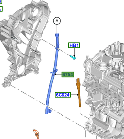 prowadnica / rura bagnetu oleju Ford 1.0 Ecoboost 2623720 N6BG6754AC