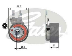 2.5 VCT Turbo - zestaw rozrządu + pompa wody - Gates #1372015 + 