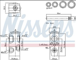 zawór rozprężny klimatyzacji Ford C-Max Focus MK3 #2069545 Nissens